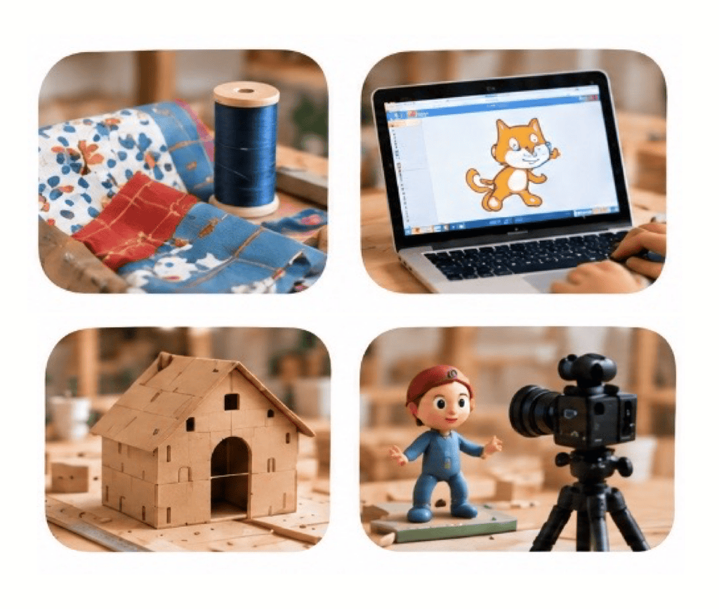 couture, construction, programmation, stop motion